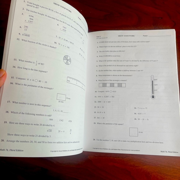 Saxon Math 76 third edition - Picture 7 of 10